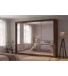 Szafa 3-drzwiowa z lustrem Aston III 250 cm w kolorze orzech warmia
